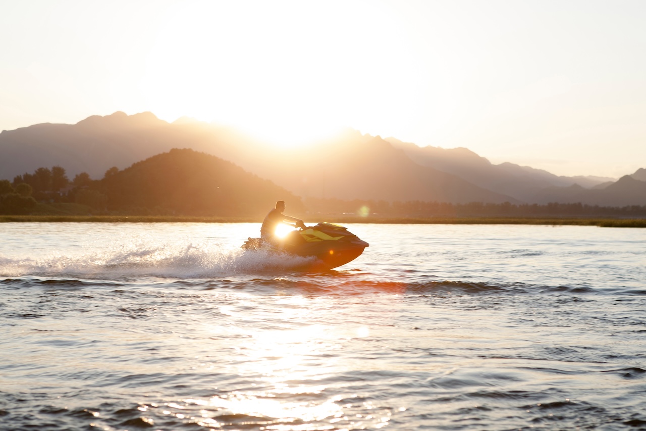 Boat Storage man on a jet ski